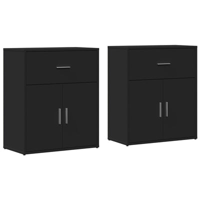 Senkit 2 kpl musta 60x31x70 cm tekninen puu