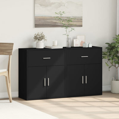 Senkit 2 kpl musta 60x31x70 cm tekninen puu