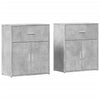 Senkit 2 kpl betoninharmaa 60x31x70 cm tekninen puu