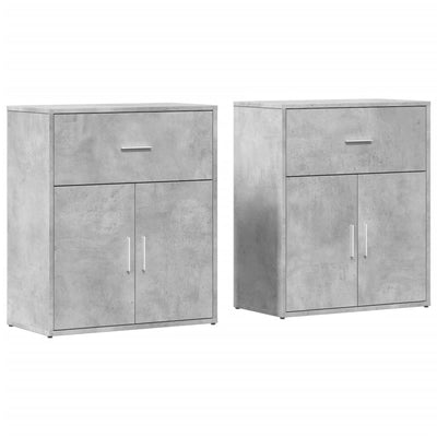 Senkit 2 kpl betoninharmaa 60x31x70 cm tekninen puu