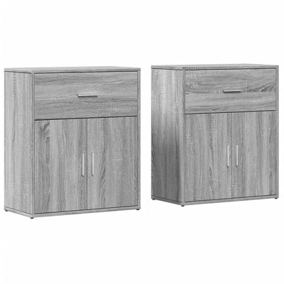 Senkit 2 kpl harmaa Sonoma 60x31x70 cm tekninen puu