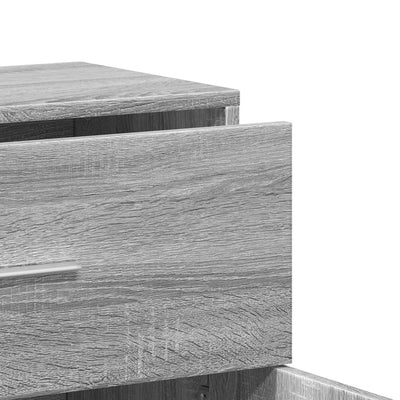 Senkit 2 kpl harmaa Sonoma 60x31x70 cm tekninen puu