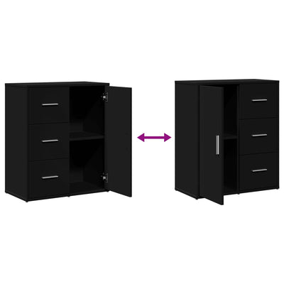 Senkit 2 kpl musta 60x31x70 cm tekninen puu
