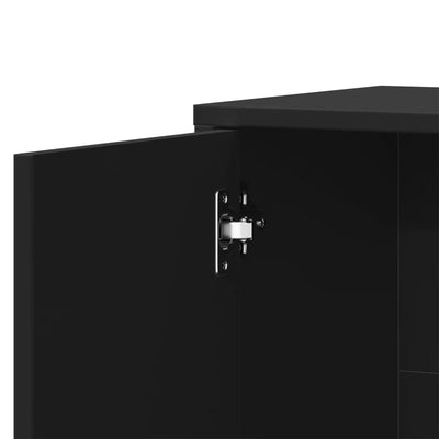 Senkit 2 kpl musta 60x31x70 cm tekninen puu
