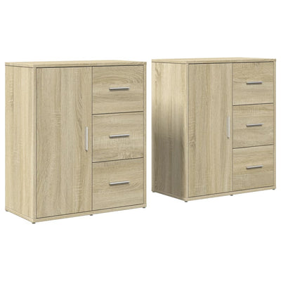 Senkit 2 kpl Sonoma-tammi 60x31x70 cm tekninen puu