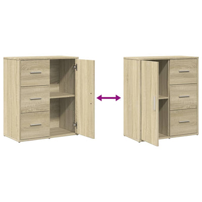 Senkit 2 kpl Sonoma-tammi 60x31x70 cm tekninen puu