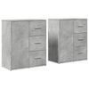 Senkit 2 kpl betoninharmaa 60x31x70 cm tekninen puu