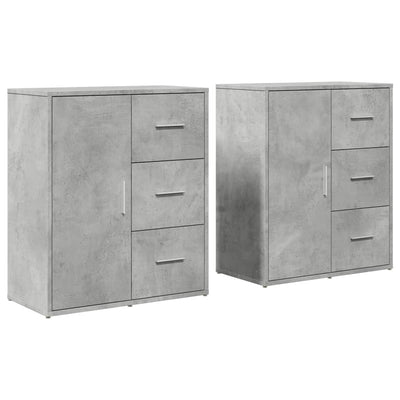Senkit 2 kpl betoninharmaa 60x31x70 cm tekninen puu