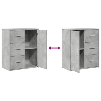 Senkit 2 kpl betoninharmaa 60x31x70 cm tekninen puu
