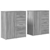 Senkit 2 kpl harmaa Sonoma 60x31x70 cm tekninen puu