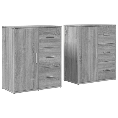 Senkit 2 kpl harmaa Sonoma 60x31x70 cm tekninen puu