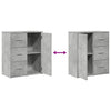 Senkit 2 kpl harmaa Sonoma 60x31x70 cm tekninen puu