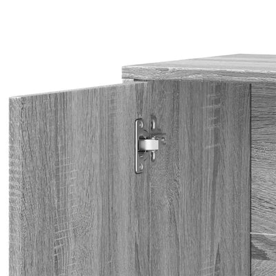 Senkit 2 kpl harmaa Sonoma 60x31x70 cm tekninen puu