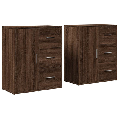 Senkit 2 kpl ruskea tammi 60x31x70 cm tekninen puu