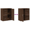 Senkit 2 kpl ruskea tammi 60x31x70 cm tekninen puu