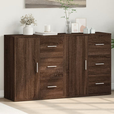 Senkit 2 kpl ruskea tammi 60x31x70 cm tekninen puu