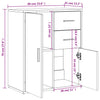Senkit 2 kpl valkoinen 60x31x70 cm tekninen puu