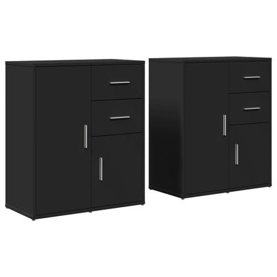 Senkit 2 kpl musta 60x31x70 cm tekninen puu