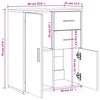 Senkit 2 kpl savutammi 60x31x70 cm tekninen puu