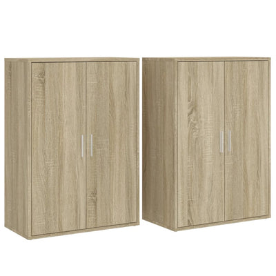 Senkit 2 kpl Sonoma-tammi 60x31x84 cm tekninen puu