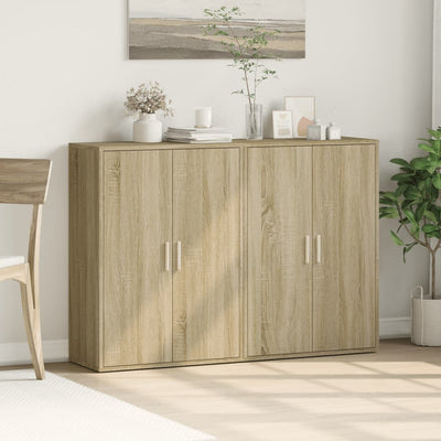 Senkit 2 kpl Sonoma-tammi 60x31x84 cm tekninen puu