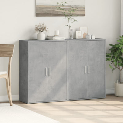 Senkit 2 kpl betoninharmaa 60x31x84 cm tekninen puu