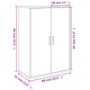 Betoninharmaa senkit Razdvan 60x31x84cm (2 kpl puinen)