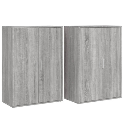 Senkit 2 kpl harmaa Sonoma 60x31x84 cm tekninen puu