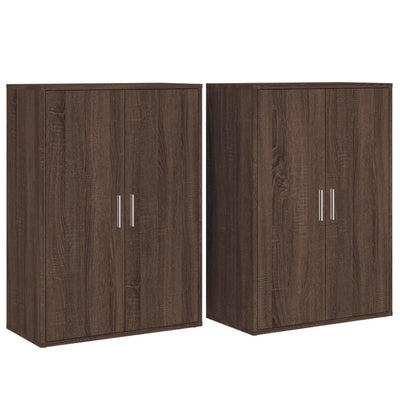 Senkit 2 kpl ruskea tammi 60x31x84 cm tekninen puu