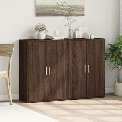 Senkit 2 kpl ruskea tammi 60x31x84 cm tekninen puu
