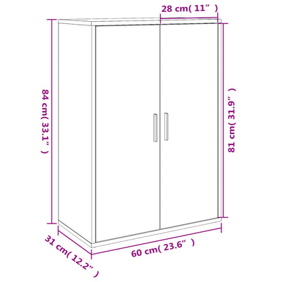 Senkit 2 kpl ruskea tammi 60x31x84 cm tekninen puu