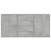 Senkit 3 kpl betoninharmaa 60x31x84 cm tekninen puu