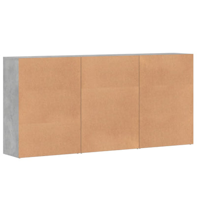 Senkit 3 kpl betoninharmaa 60x31x84 cm tekninen puu
