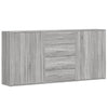 Senkit 3 kpl harmaa Sonoma 60x31x84 cm tekninen puu