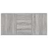 Senkit 3 kpl harmaa Sonoma 60x31x84 cm tekninen puu