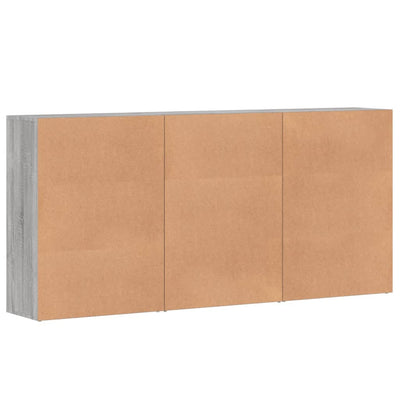 Senkit 3 kpl harmaa Sonoma 60x31x84 cm tekninen puu