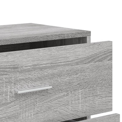 Senkit 3 kpl harmaa Sonoma 60x31x84 cm tekninen puu