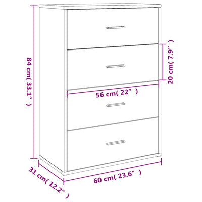 Senkit 2 kpl musta 60x31x84 cm tekninen puu