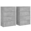 Senkit 2 kpl betoninharmaa 60x31x84 cm tekninen puu