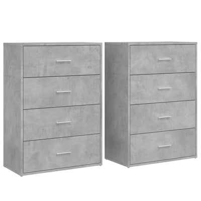 Senkit 2 kpl betoninharmaa 60x31x84 cm tekninen puu