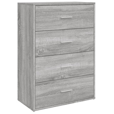 Senkit 2 kpl harmaa Sonoma 60x31x84 cm tekninen puu