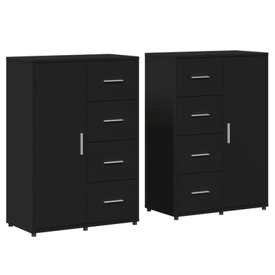 Senkit 2 kpl musta 60x31x84 cm tekninen puu