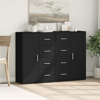 Senkit 2 kpl musta 60x31x84 cm tekninen puu