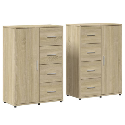 Senkit 2 kpl Sonoma-tammi 60x31x84 cm tekninen puu