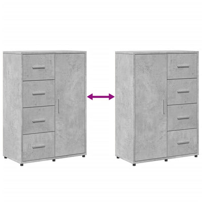 Senkit 2 kpl betoninharmaa 60x31x84 cm tekninen puu