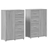 Senkit 2 kpl harmaa Sonoma 60x31x84 cm tekninen puu