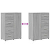 Senkit 2 kpl harmaa Sonoma 60x31x84 cm tekninen puu