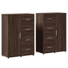 Senkit 2 kpl ruskea tammi 60x31x84 cm tekninen puu