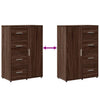 Senkit 2 kpl ruskea tammi 60x31x84 cm tekninen puu