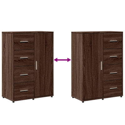 Senkit 2 kpl ruskea tammi 60x31x84 cm tekninen puu